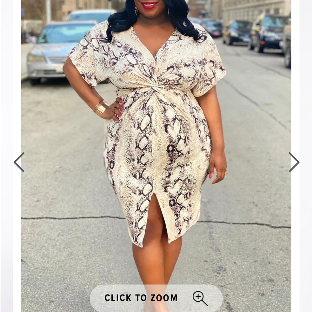 Snakeskin print dress